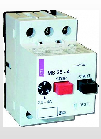 Автомат защиты двигателя 6,3A (Ir=4,0...6,3,А) тип MS25-6,3 Moeller 460009