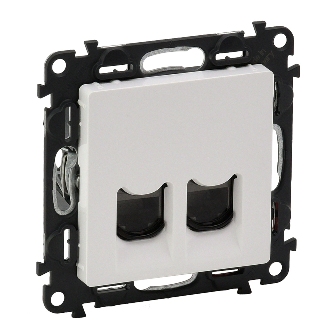 Legrand  Valena  LIFE  Белая Розетка компьютерная 2-местная RJ45 категория 5е UTP скрытая установка IP20 / 753441