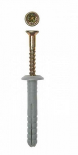 Дюбель-гвоздь гриб. D6*60мм (100 шт) - ведро Tech-Krep