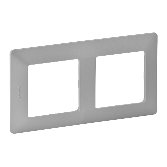Legrand  Valena  LIFE  Алюминий Рамка 2-местная универсальная скрытая установка IP20 / 754132