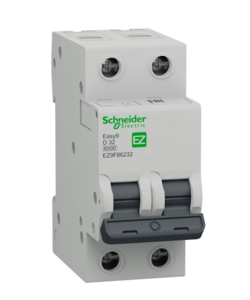 Выключатель автоматический  2П  32А  характеристика D  6кА  Schneider Electric  EASY 9  230В =S= EZ9F86232