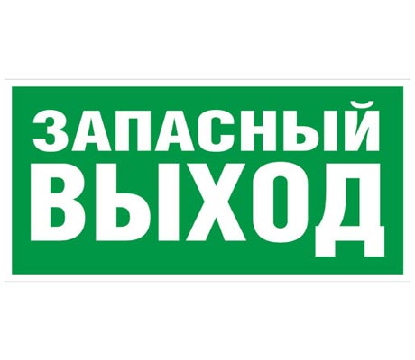 Знак TDM "Запасный выход" 200х100мм (лист - 2 штуки) (кратно 2)