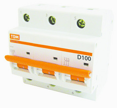 Выключатель автоматический  3П  35А  характеристика D  10кА  TDM  ВА47-100 SQ0207-0028