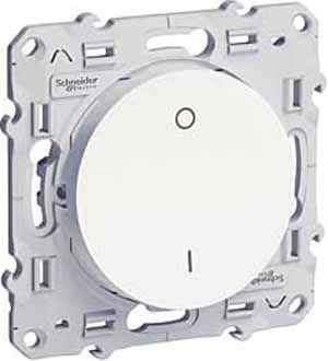 Schneider Electric ODACE Белый Выключатель механизм 2-полюсный S52R262