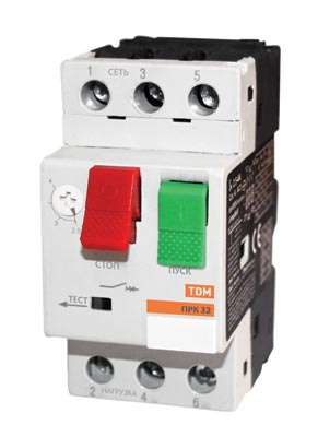 Пускатель ПРК32-6,3 In=6,3A Ir=4-6,3A Ue 660В TDM