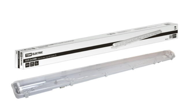 Светильник TDM ССП 2х20Вт IP65 под LED лампу T8 