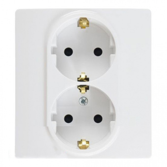 Legrand  Etika  Белый Розетка Моноблок 2Х(2К+З) 16А, 250В, винтовые зажимы 672223